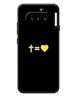 Чехол для Nothing Phone (4a) с картинкой «Сердце и Крест»