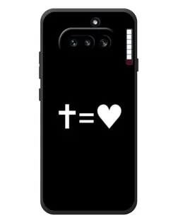 Чехол для Nothing Phone (4a) с картинкой «Крест и Сердце»