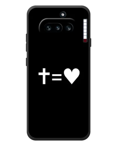 Чехол для Nothing Phone (4a) с картинкой «Крест и Сердце»