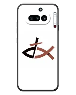 Чехол для Nothing Phone (4a) с картинкой «Рыба и крест»