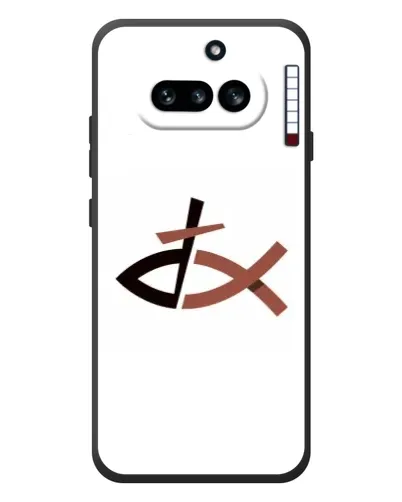 Чехол для Nothing Phone (4a) с картинкой «Рыба и крест»