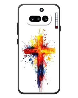 Чехол для Nothing Phone (4a) с картинкой «Акварельный крест»