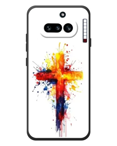 Чехол для Nothing Phone (4a) с картинкой «Акварельный крест»