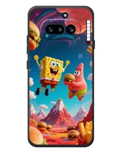 Чехол для Nothing Phone (4a) с картинкой «Космический фастфуд»