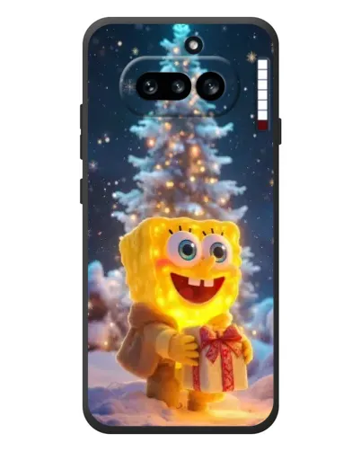 Чехол для Nothing Phone (4a) с картинкой «Рождественский Спанч Боб» Чехол для Nothing Phone (4a) с картинкой «Рождественский Спанч Боб»