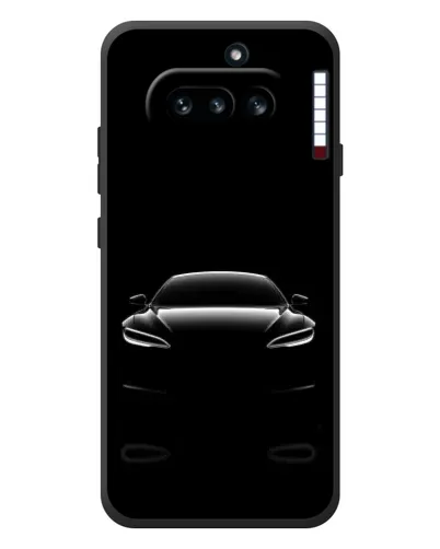 Чехол для Nothing Phone (4a) с картинкой «Силуэт Tesla Night»