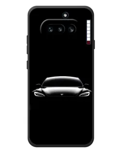 Чехол для Nothing Phone (4a) с картинкой «Фары Tesla Night»