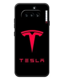 Чехол для Nothing Phone (4a) с картинкой «Tesla Red Logo»