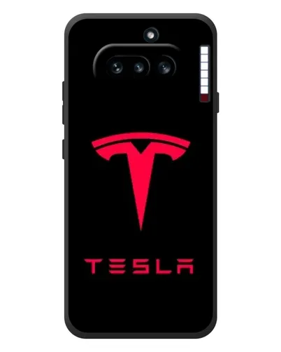 Чехол для Nothing Phone (4a) с картинкой «Tesla Red Logo»