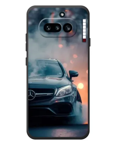 Чехол для Nothing Phone (4a) с картинкой «Mercedes — ночной город» Чехол для Nothing Phone (4a) с картинкой «Mercedes — ночной город»