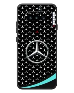Чехол для Nothing Phone (4a) с картинкой «Mercedes — бирюзовый акцент»