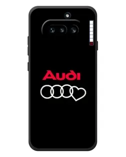 Чехол для Nothing Phone (4a) с картинкой «Логотип Audi Heart» Чехол для Nothing Phone (4a) с картинкой «Логотип Audi Heart»