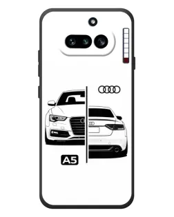 Чехол для Nothing Phone (4a) с картинкой «Audi — контрастный дизайн» Чехол для Nothing Phone (4a) с картинкой «Audi — контрастный дизайн»