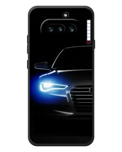 Чехол для Nothing Phone (4a) с картинкой «Неоновый взгляд Audi»