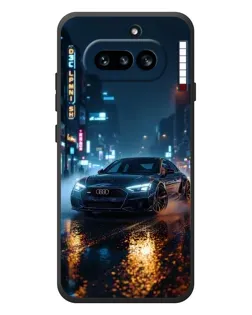 Чехол для Nothing Phone (4a) с картинкой «Ночной город и Audi» Чехол для Nothing Phone (4a) с картинкой «Ночной город и Audi»