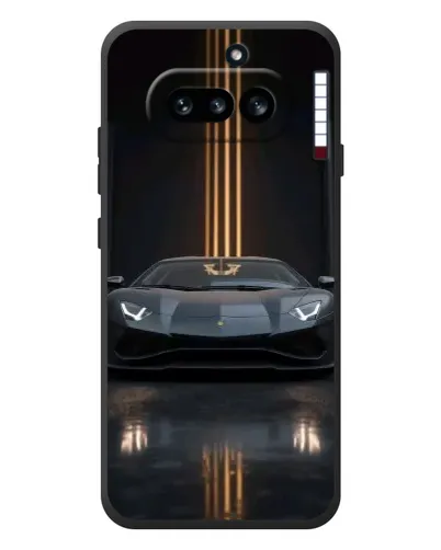 Чехол для Nothing Phone (4a) с картинкой «Lamborghini золотые линии»