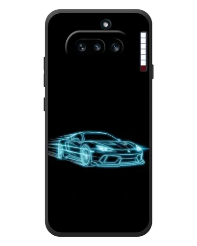 Чехол для Nothing Phone (4a) с картинкой «Неоновый контур Lamborghini»