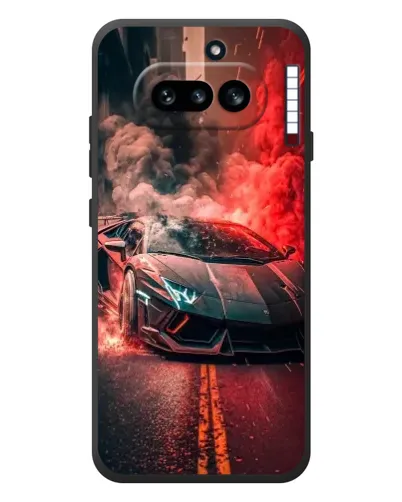 Чехол для Nothing Phone (4a) с картинкой «Lamborghini красный дым»