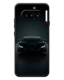 Чехол для Nothing Phone (4a) с картинкой «Черный Lamborghini Aventador»