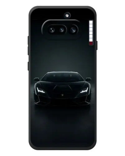 Чехол для Nothing Phone (4a) с картинкой «Черный Lamborghini Aventador»