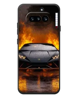 Чехол для Nothing Phone (4a) с картинкой «Lamborghini в огне»