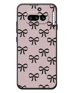 Чехол для Nothing Phone (4a) с картинкой «Черные бантики»