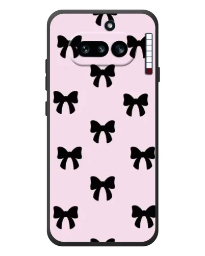 Чехол для Nothing Phone (4a) с картинкой «Черные банты Coquette» Чехол для Nothing Phone (4a) с картинкой «Черные банты Coquette»