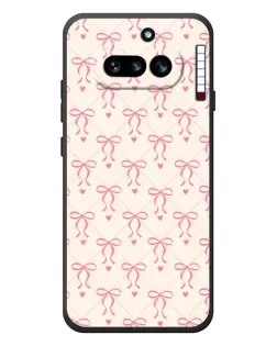Чехол для Nothing Phone (4a) с картинкой «Розовые бантики Coquette»