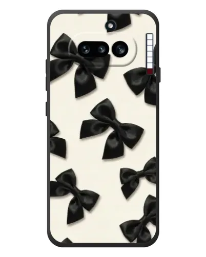 Чехол для Nothing Phone (4a) с картинкой «Черные бантики» Чехол для Nothing Phone (4a) с картинкой «Черные бантики»