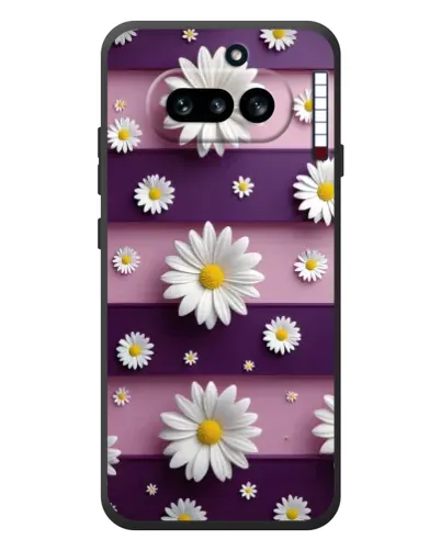 Чехол для Nothing Phone (4a) с картинкой «Ромашки на фиолетовом»