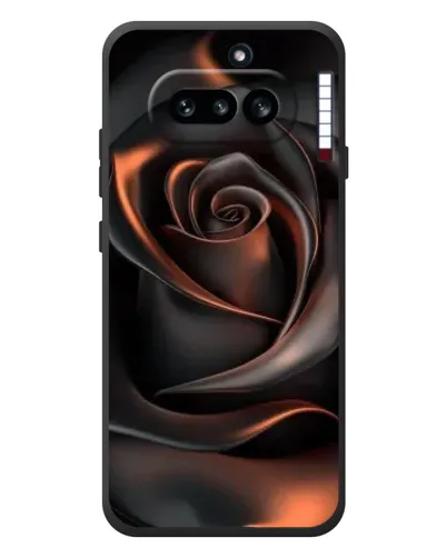 Чехол для Nothing Phone (4a) с картинкой «Шелковая черная роза»
