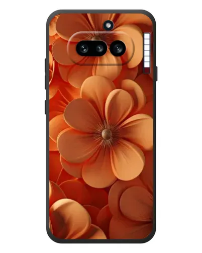 Чехол для Nothing Phone (4a) с картинкой «Оранжевый макро цветок»
