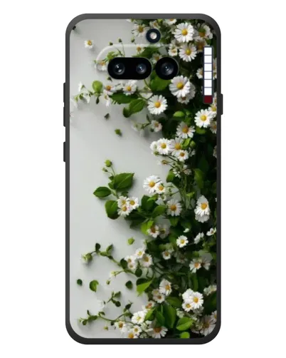Чехол для Nothing Phone (4a) с картинкой «Ветка мелких белых цветов»
