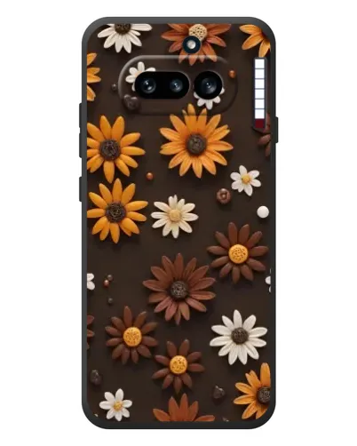 Чехол для Nothing Phone (4a) с картинкой «Узор из маленьких подсолнухов»