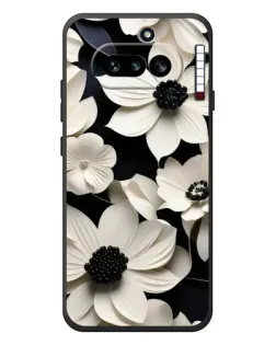 Чохол для Nothing Phone (4a) з картинкою «Об'ємні білі квіти»
