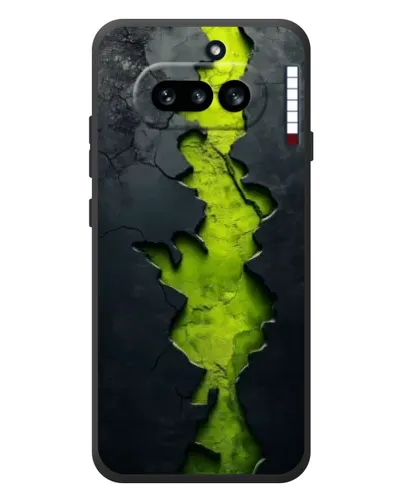 Чехол для Nothing Phone (4a) с картинкой «Салатовый разлом скалы»