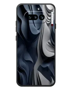 Чохол для Nothing Phone (4a) з картинкою «Об'ємні сині складки»