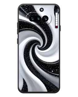 Чохол для Nothing Phone (4a) з картинкою «Чорно-біла спіраль»