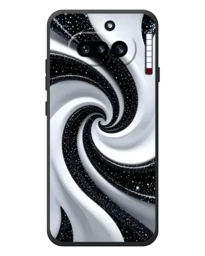Чехол для Nothing Phone (4a) с картинкой «Черно-белая спираль»