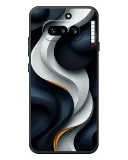 Чохол для Nothing Phone (4a) з картинкою «Об'ємні чорно-білі стрічки»