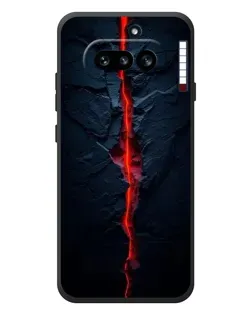 Чехол для Nothing Phone (4a) с картинкой «Kрасная лавовая трещина»