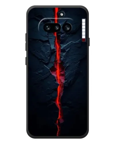 Чехол для Nothing Phone (4a) с картинкой «Kрасная лавовая трещина»