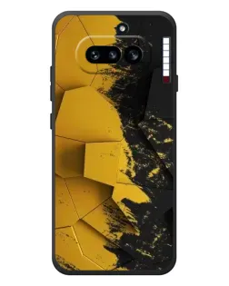 Чехол для Nothing Phone (4a) с картинкой «Золотые осколки геометрии»