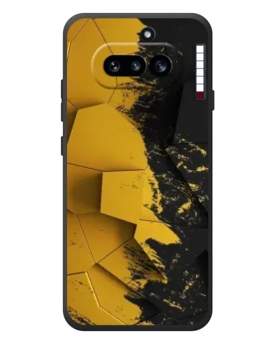 Чехол для Nothing Phone (4a) с картинкой «Золотые осколки геометрии»