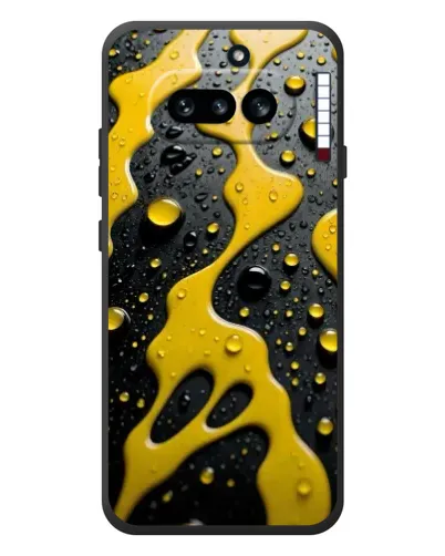 Чехол для Nothing Phone (4a) с картинкой «Жидкое желтое золото»