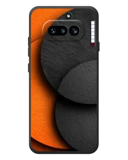 Чехол для Nothing Phone (4a) с картинкой «Геометрия оранжевых кругов»