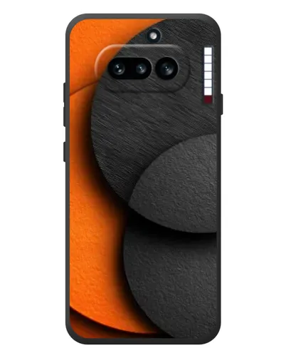 Чехол для Nothing Phone (4a) с картинкой «Геометрия оранжевых кругов»