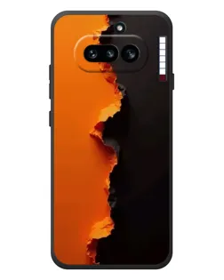 Чехол для Nothing Phone (4a) с картинкой «Оранжевый разлом»