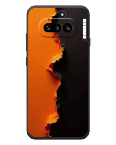 Чехол для Nothing Phone (4a) с картинкой «Оранжевый разлом»