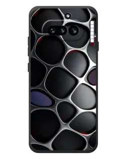 Чехол для Nothing Phone (4a) с картинкой «Объемная темная решетка»